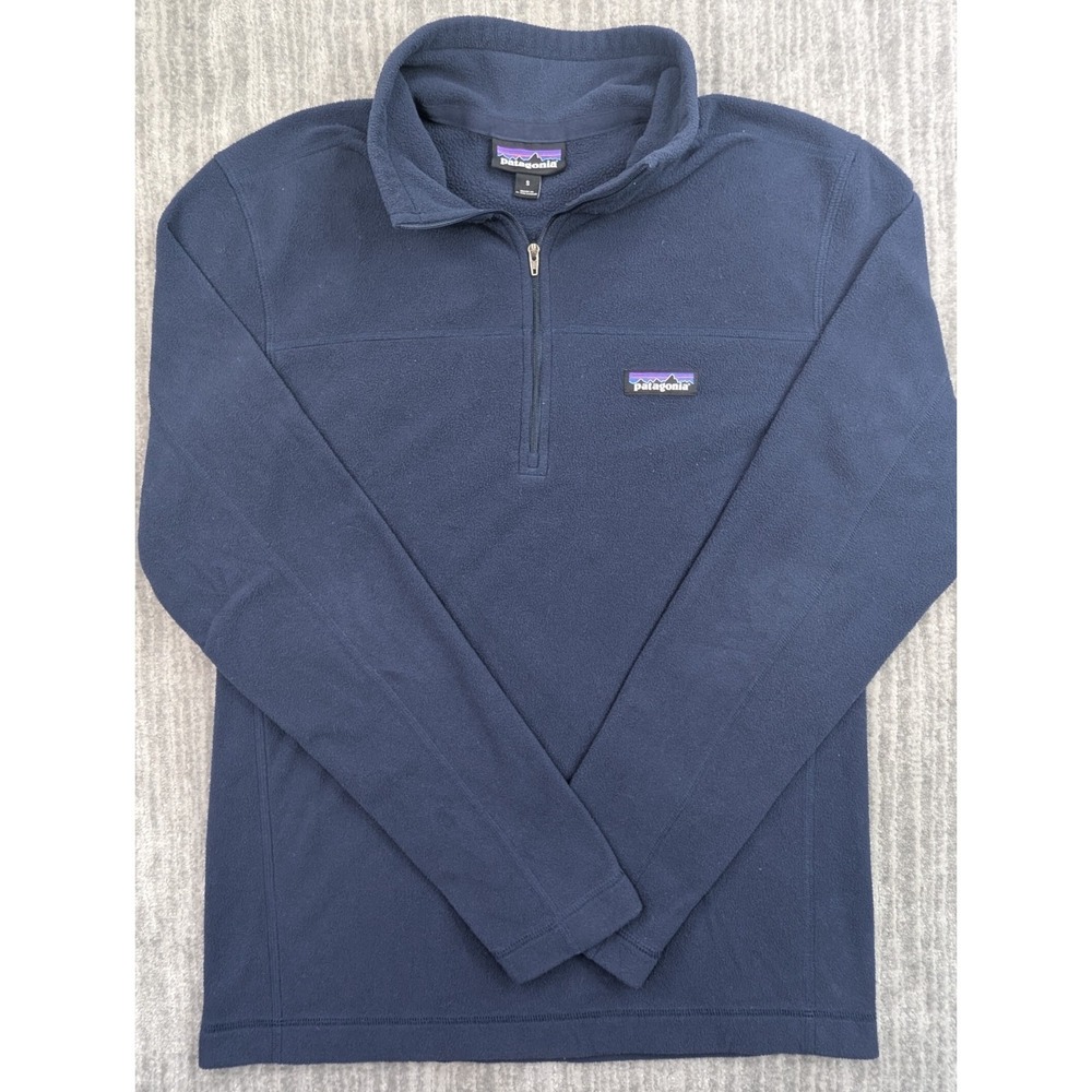 Patagonia Micro D 1/4 Zip Pullover Lightweight Sweater Jacket Mens S Blue Fleece